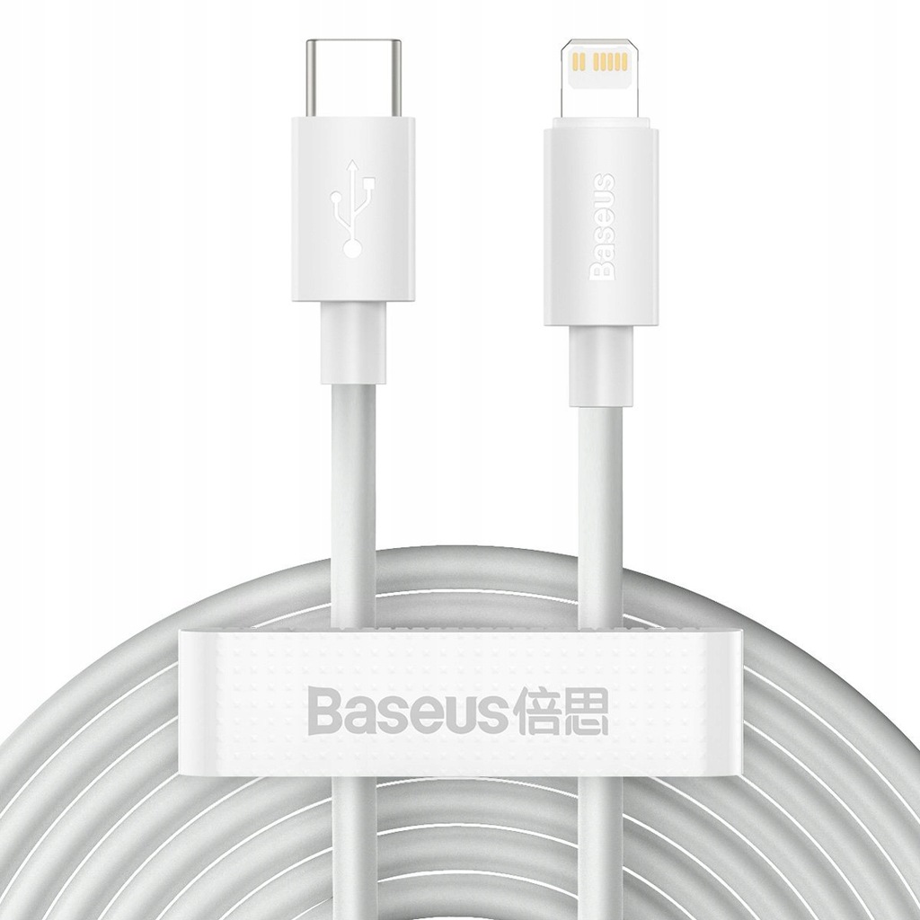 CABLE LIGHTNING TO USB-C 1.5M/2PCS WHITE TZCATLZJ-02 BASEUS