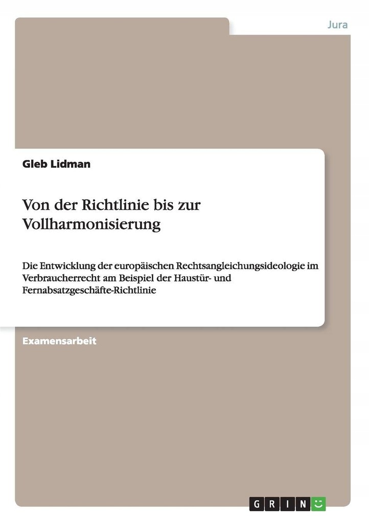 Gleb Lidman - Von der Richtlinie bis zur Vollharmo