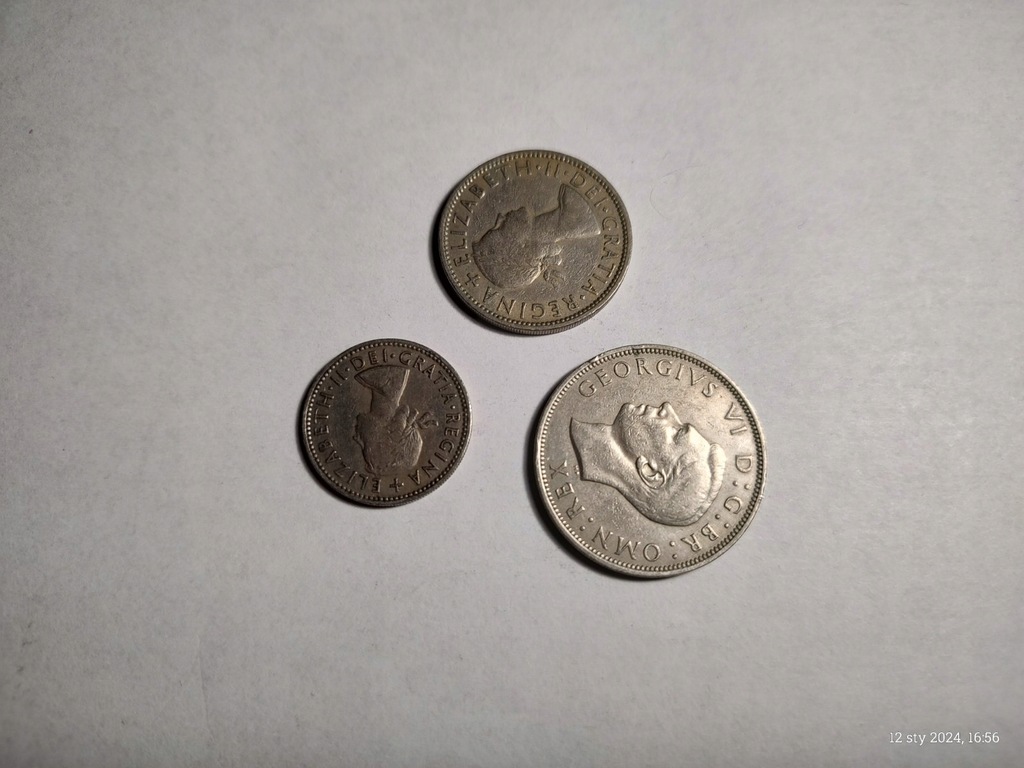 6. Zestaw 3 monet Wielka Brytania