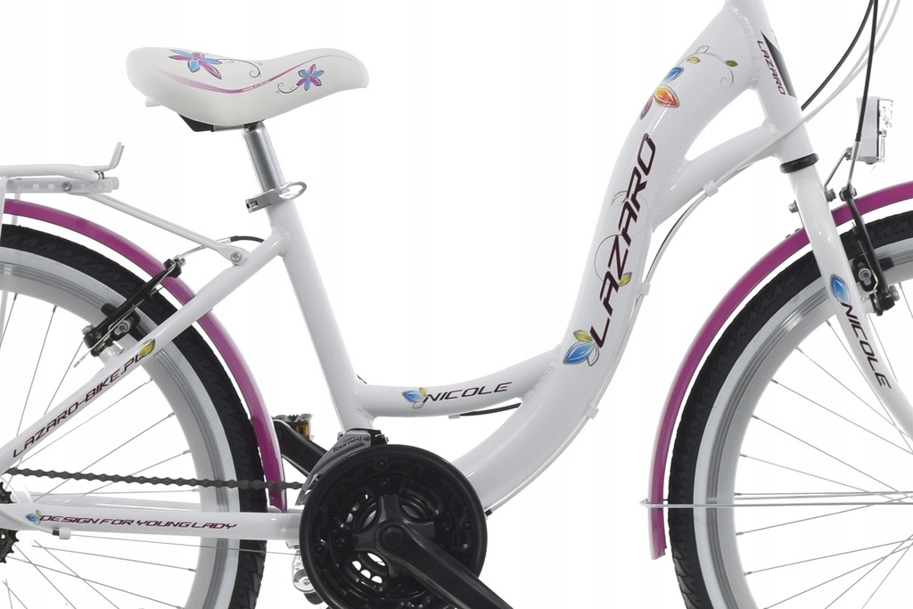 Rower Komunijny LAZARO NICOLE ALUMINIOWY DAMSKI 24 12720097405