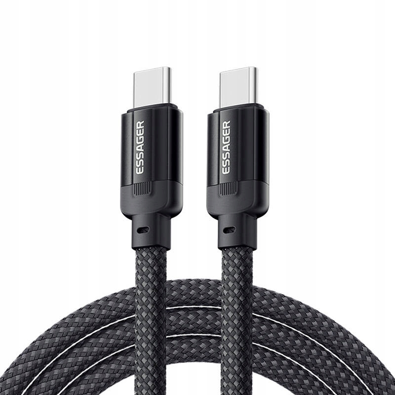 USB-C to USB-C cable, Essager, EXCTT1-YS01-P, 100W, 1m (black)