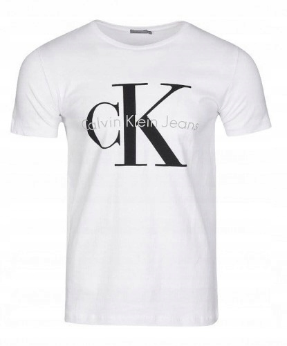 CALVIN KLEIN T- SHIRT MĘSKI BIAŁY S REGULAR FIT