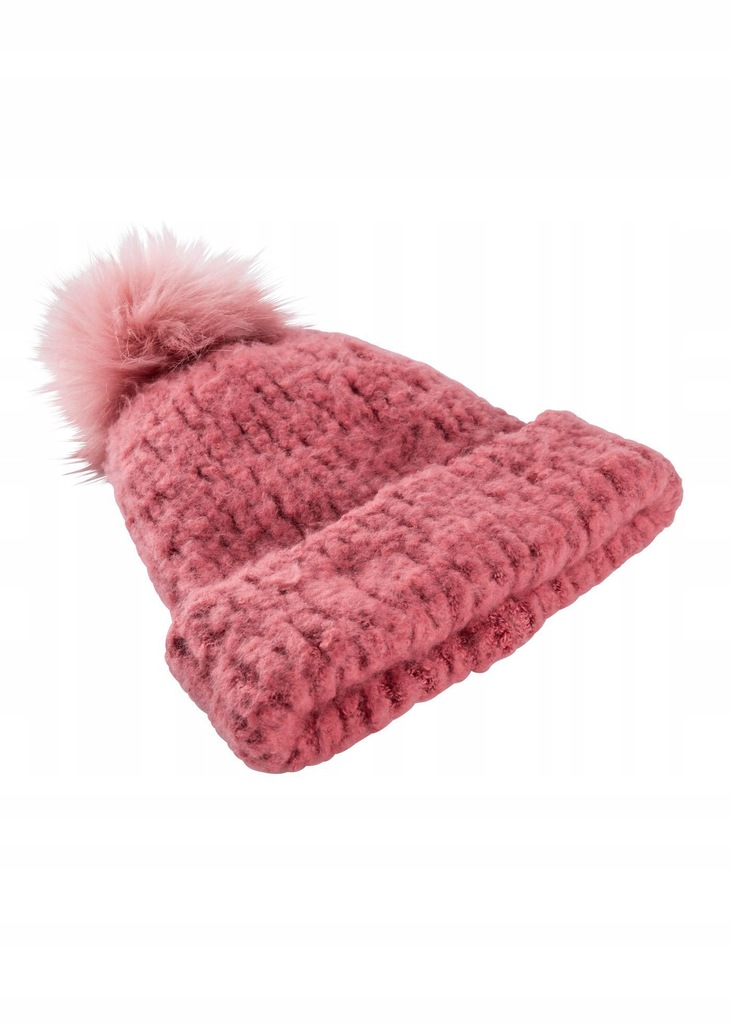 BC4L08 CZAPKA BEANIE POMPON DZIANINA__UNIWERSALNY