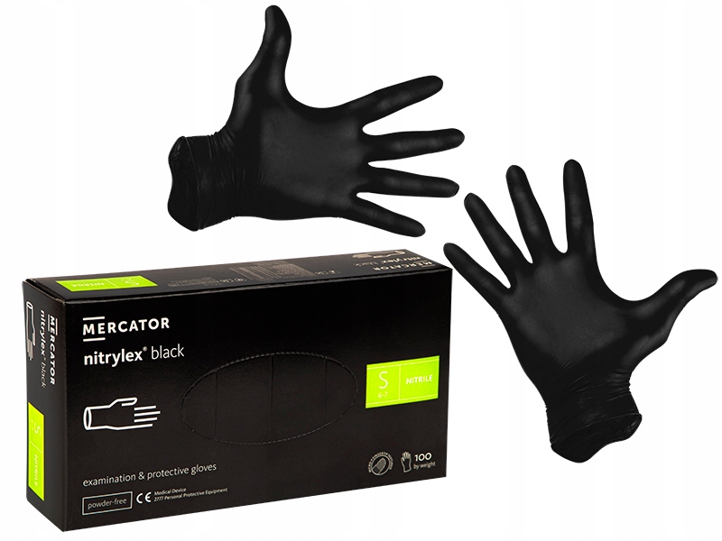 2821# Rękawiczki nitrylowe czarne s 100szt