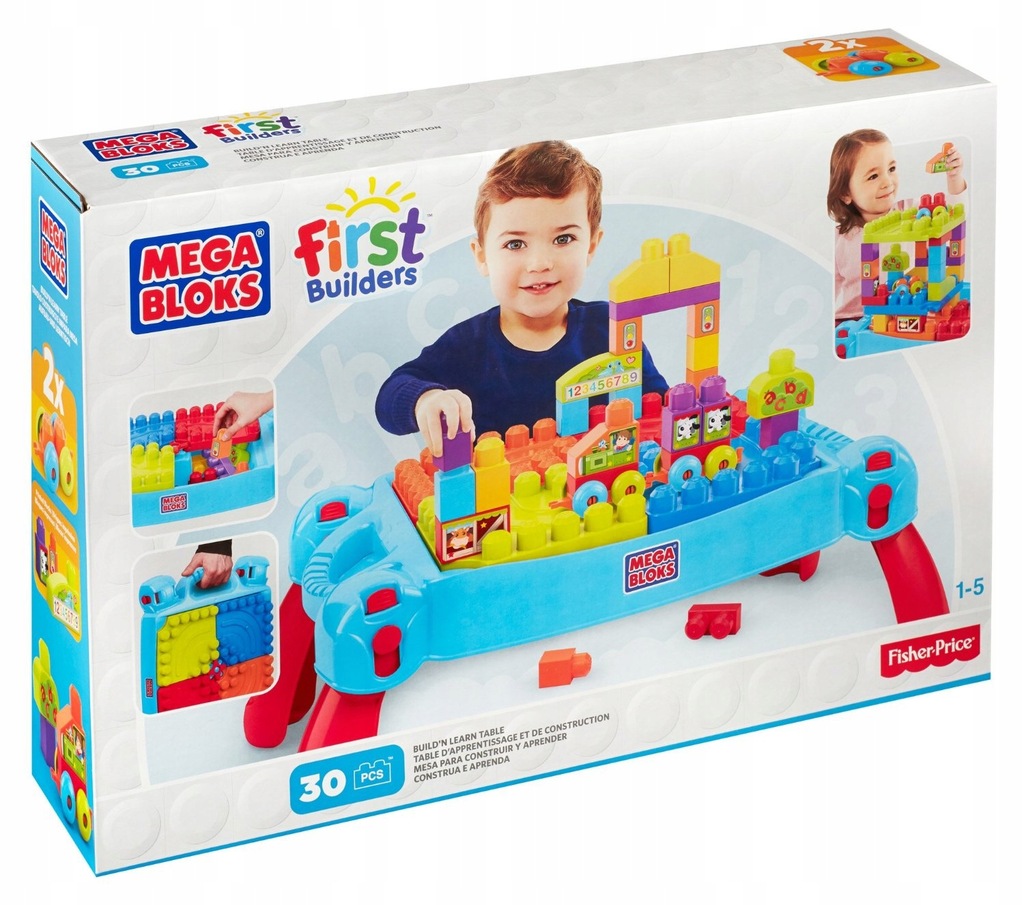 MEGA BLOKS CNM42 STOLIK Z KLOCKAMI DO BUDOWANIA