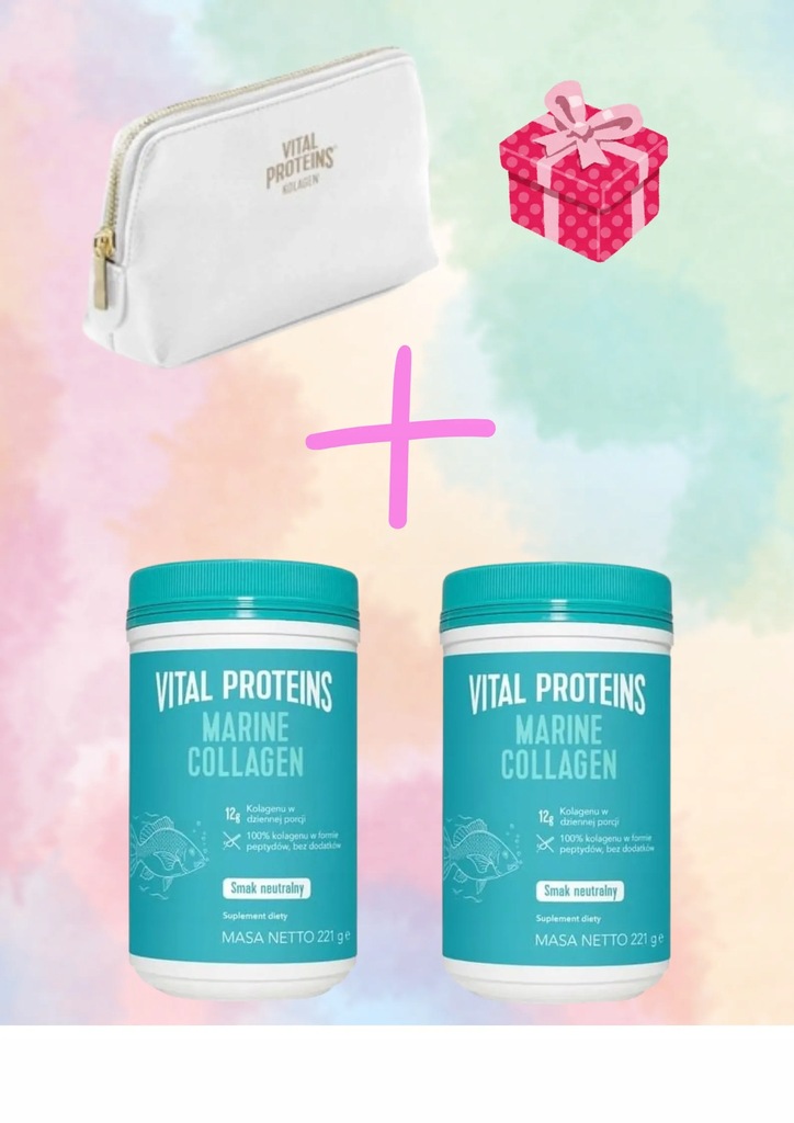 2 x VITAL PROTEINS MARINE COLLAGEN 221 g + GRATIS KOSMETYCZKA