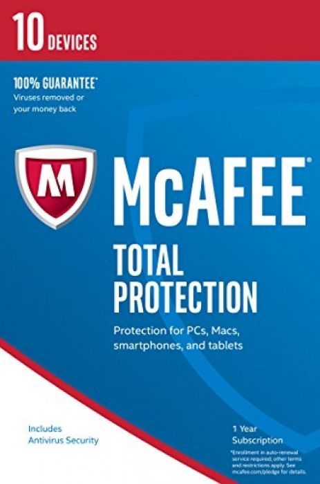 McAfee 2017 Total Protection - 10 Device (PC/Mac/A