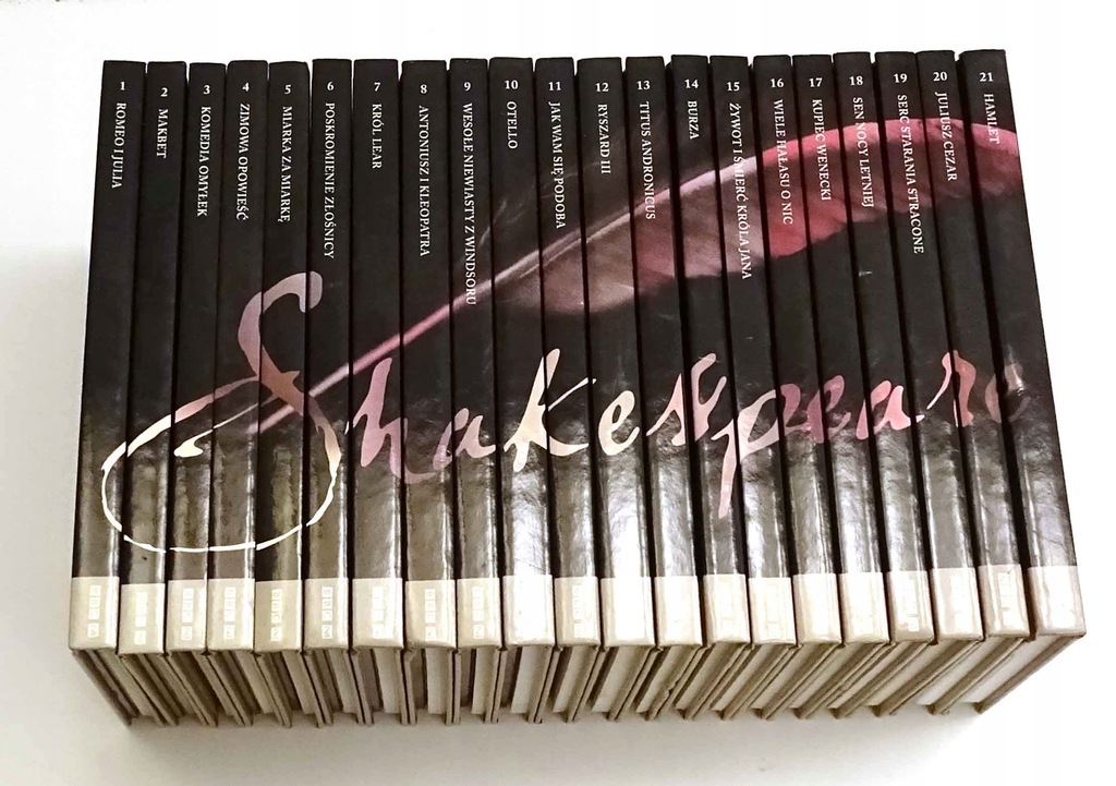 KOLEKCJA SHAKESPEARE 21 cz. książki + płyty DVD Szekspir komplet