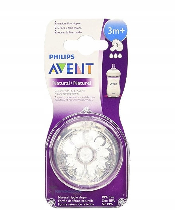 Smoczki do butelki Philips Avent Natural 3m+