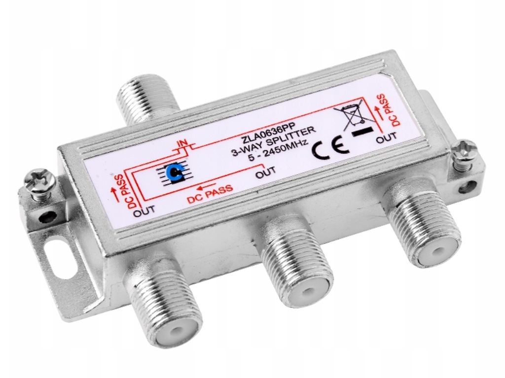 Splitter Rozgałęźnik antenowy SAT DVB-T TV 3TV - 12677244391 ...