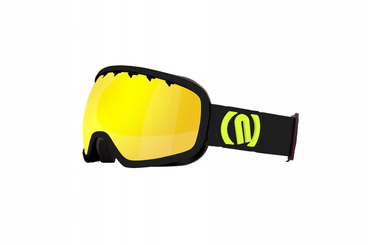 GOGLE NEON BRIGHT BLACK YELLOW SZYBA GOLD CAT3