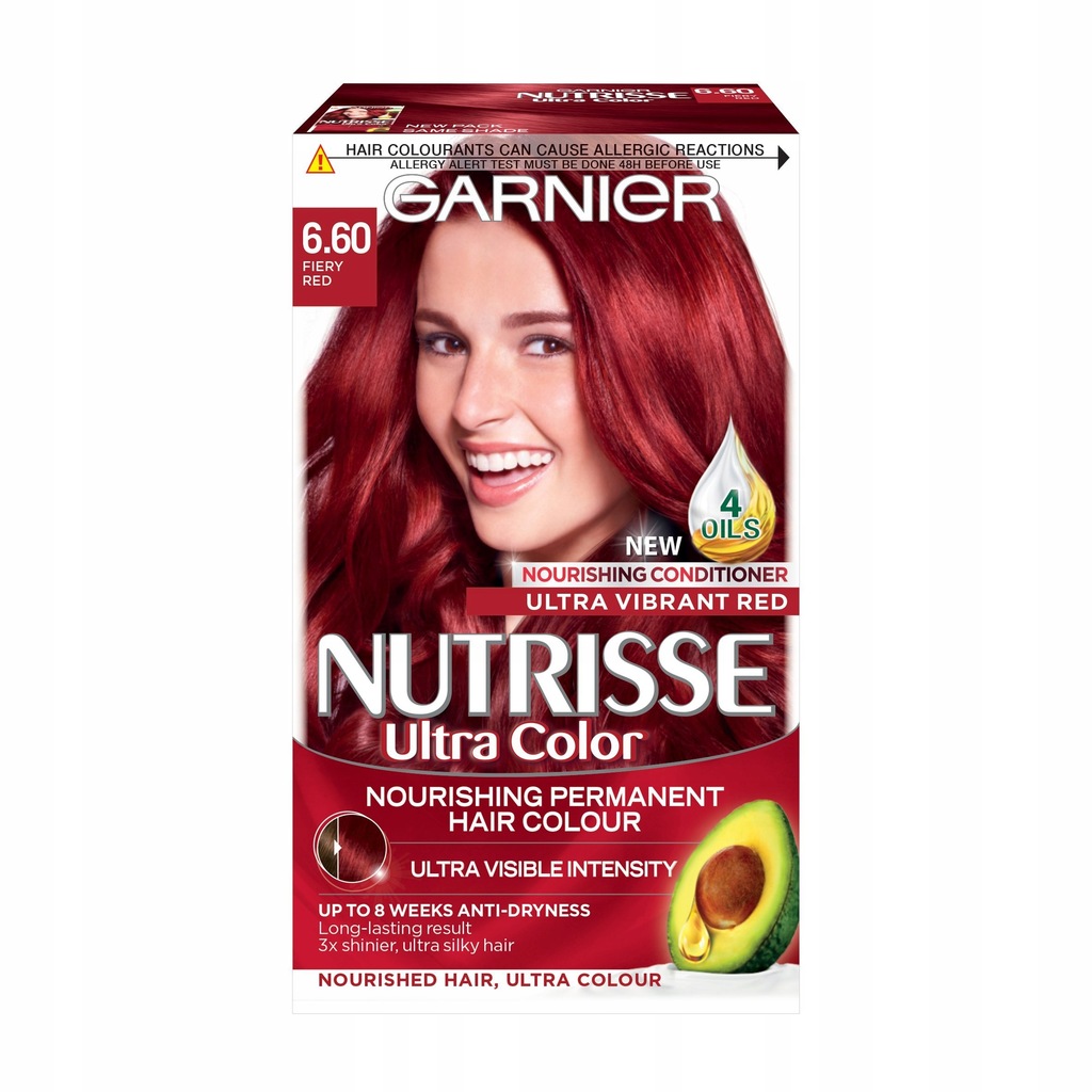 Garnier Nutrisse 6.60 Fiery Red Permanent Hair Dye