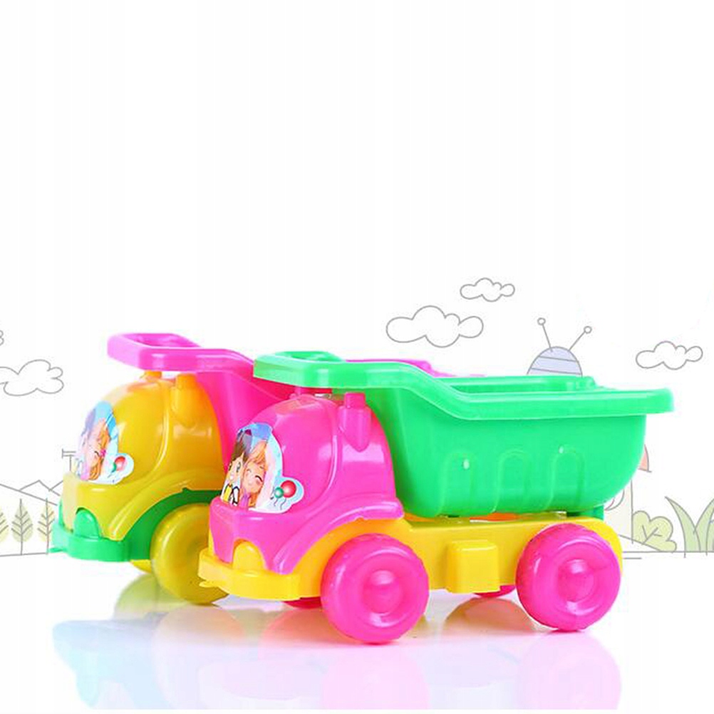 4pcs Beach Play Sand Car Plastic Toys Play Vehicle