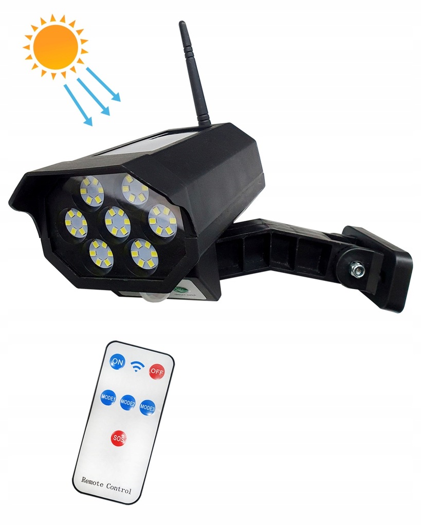 SOLAR LED LAMP - IMITATION OF CCTV CAMERA - MOTION SENSOR