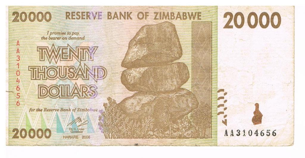 Zimbabwe 20 tys. dolarów