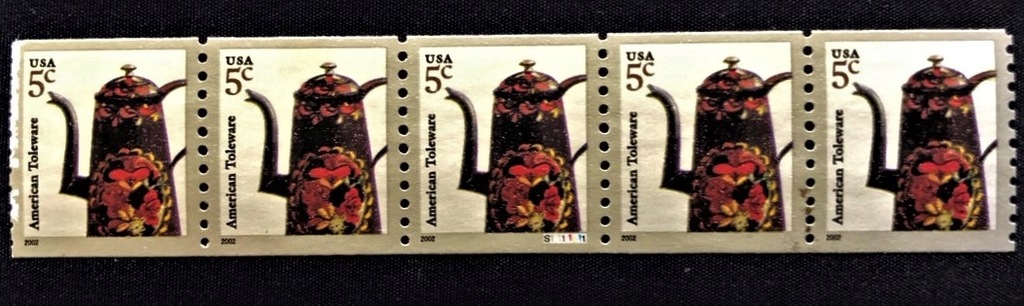 USA 2002 - 5zn. PLATE NUMBER COIL Sc.3612