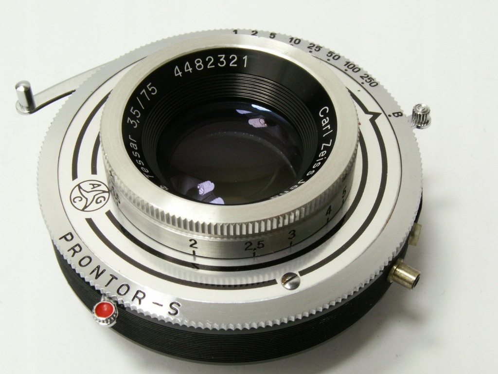 CARL ZEISS: Tessar f3.5/75mm z migawką Prontor-S