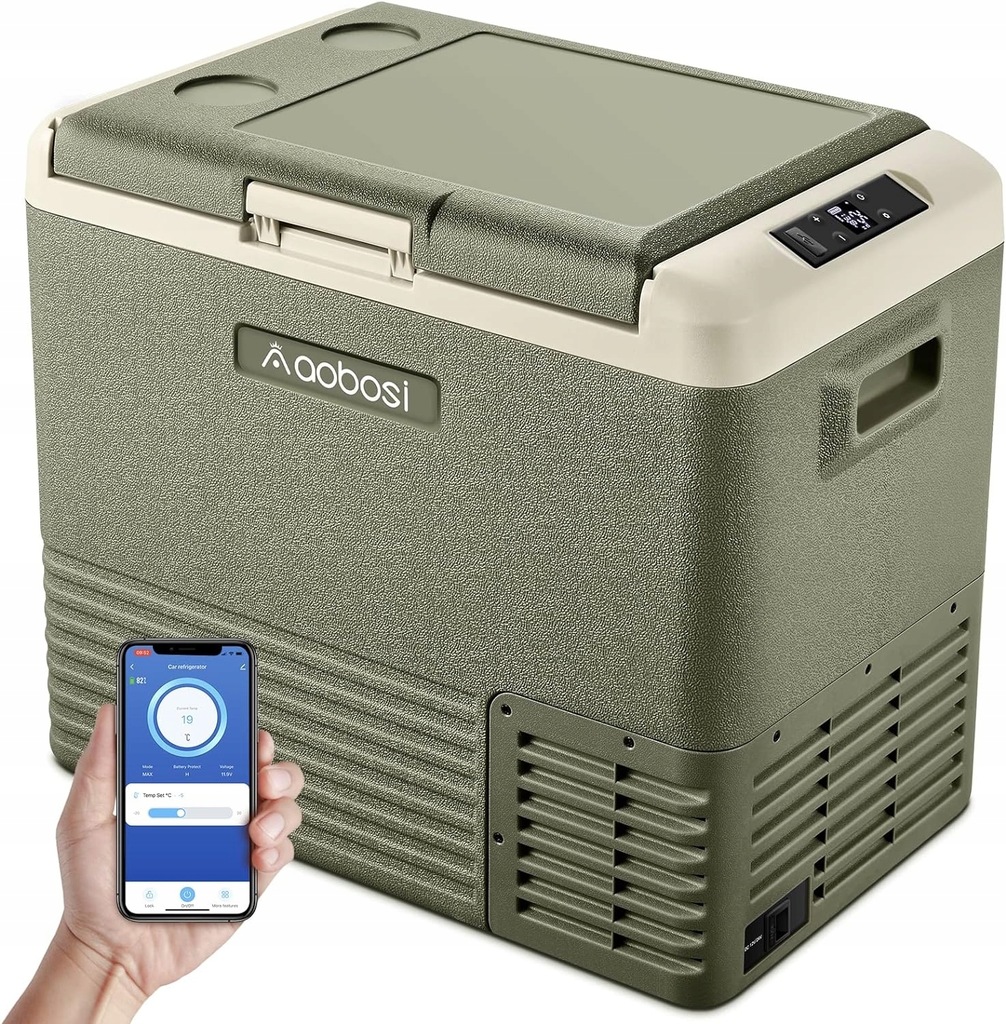 Lodówka samochodowa turystyczna kompresorowa 50L 12/24 V WI-FI LED dotyk