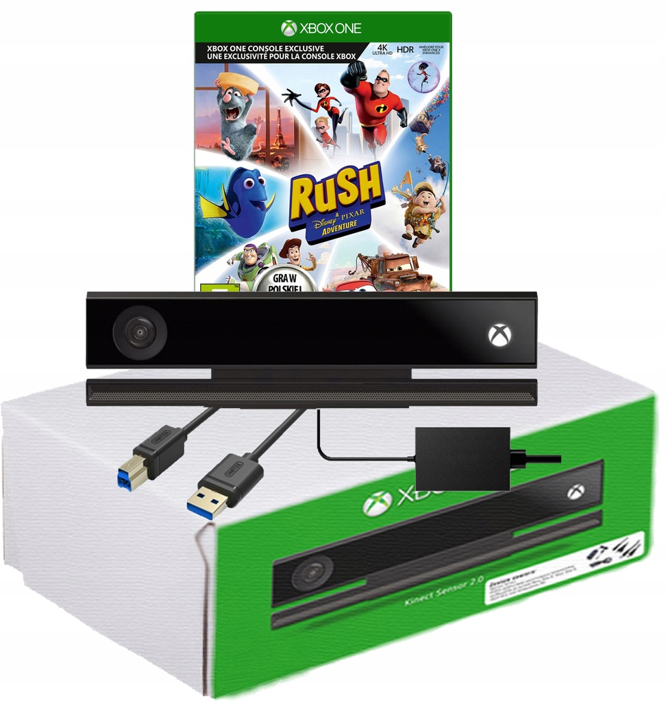 KINECT XBOX ONE S + RIVALS + ADAPTER + GWARANCJA