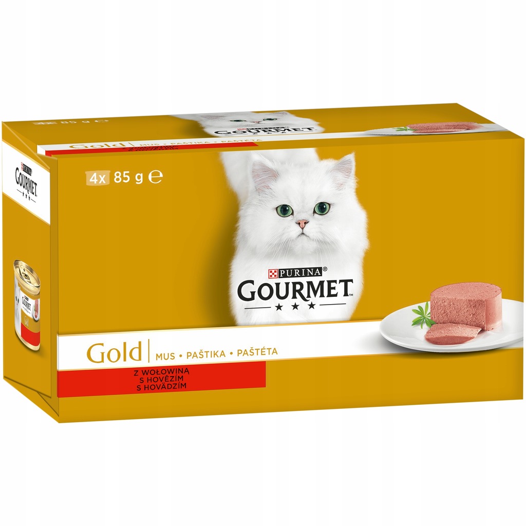 GOURMET Gold karma dla kota, mus wołowina 4x85g