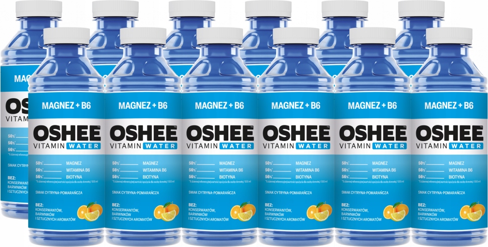 Oshee Vitamin Water Magnez + B6 555ml x12