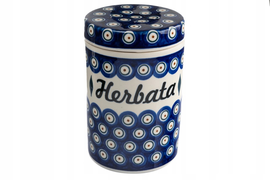 Pojemnik na herbatę stemple kółka Bolesławiec