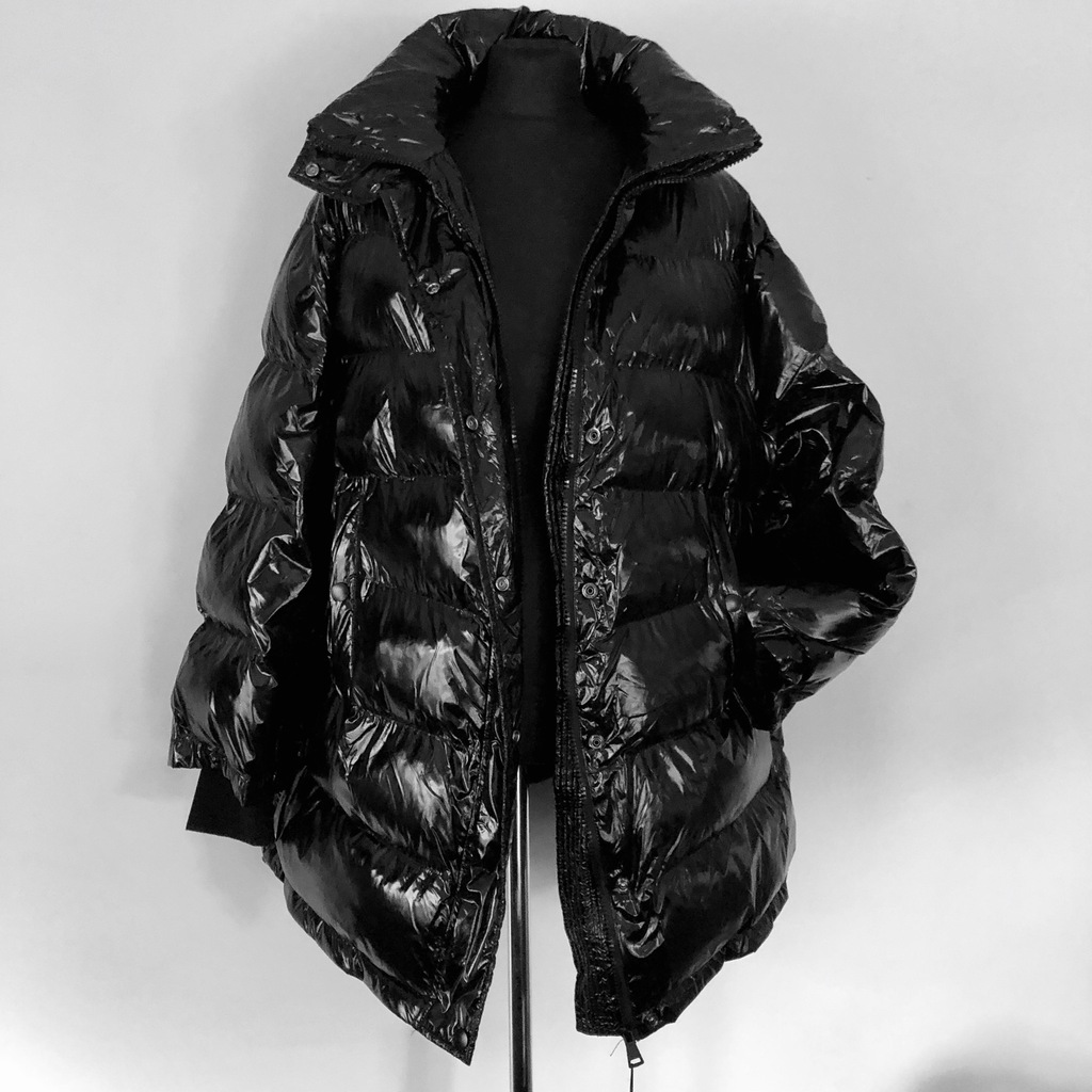 Zara Winylowa Błyszcząca Kurtka OVERSIZE PUFFER L