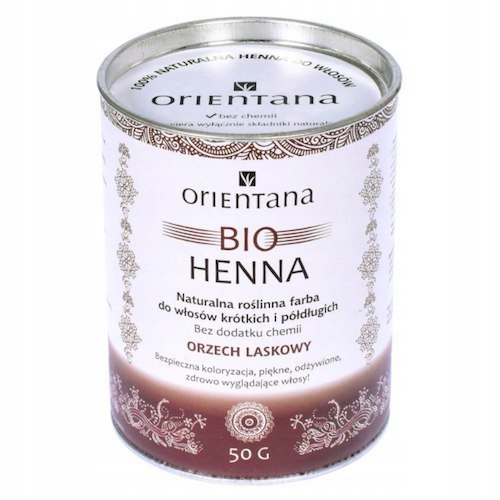 ORIENTANA Bio henna ORZECH LASKOWY do włosów półdł