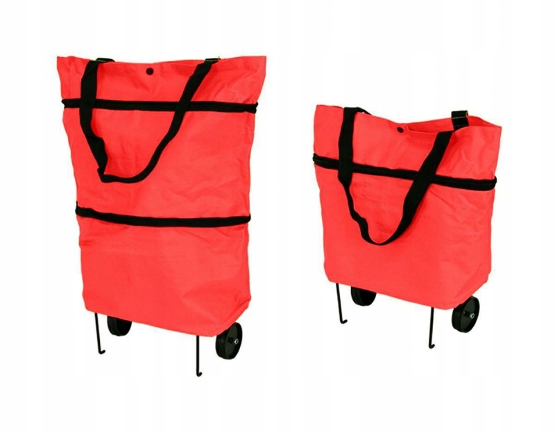 AG392A Składana torba na kółkach red