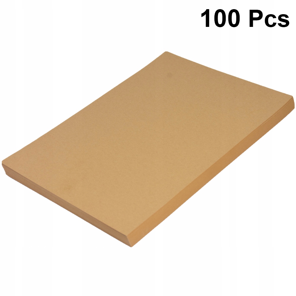 100 Pcs 160g A4 Pure Wood Pulp Paper Kraft Paper D