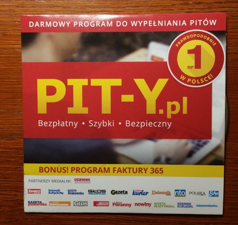 Program PIT-Y.pl na rok 2017/2018 na CD