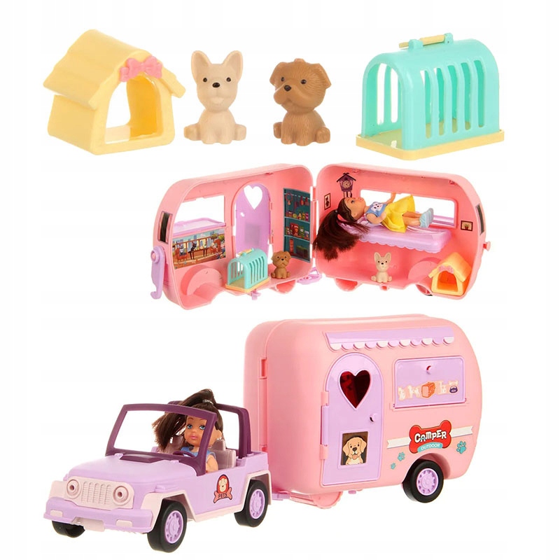 Auto z przyczepą play pocket window 50x12,5x18,7cm Madej