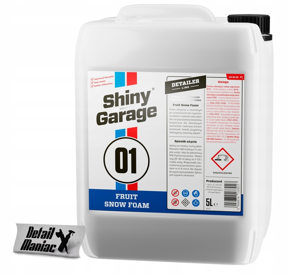 SHINY GARAGE FRUIT SNOW FOAM NEUTRAL PH 5L