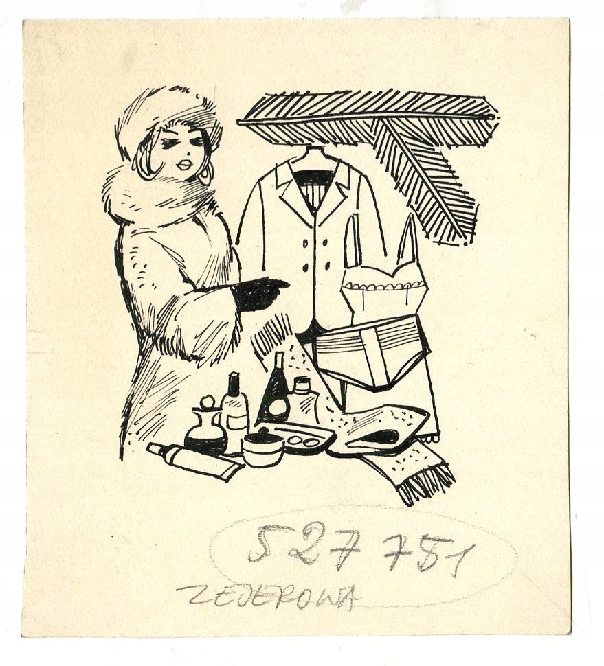 Józef Marek 1922- 2920 oryginalny rysunek reklama