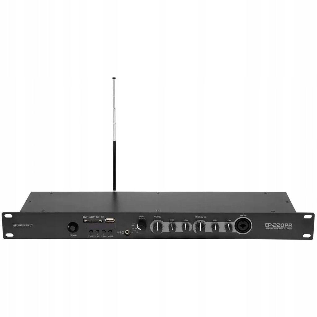 Omnitronic EP-220PR, przedwzmacniacz z BT/MP3/FM