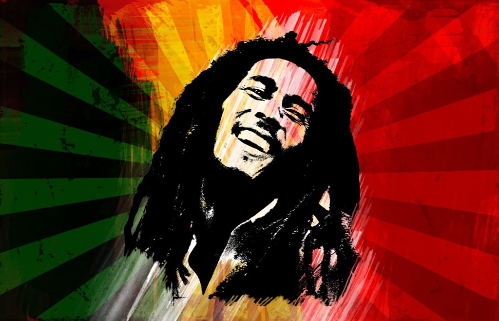 Dowolny rozmiar Tapeta Bob Marley Reggae