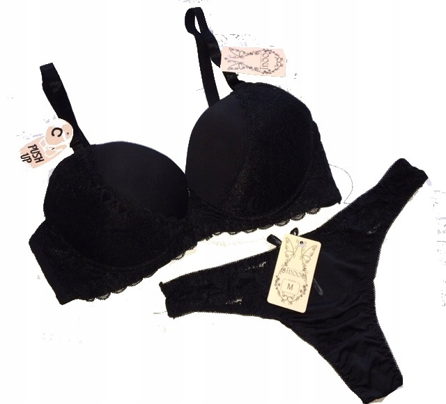 INOO Lingerie komplet bielizny czarny 75 C /M 8252349491