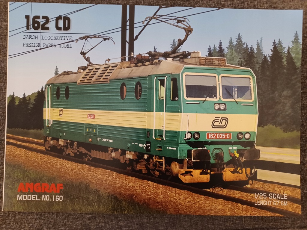 Lokomotywa elektryczna 162 CD 1:25 Angraf 67 cm.dł