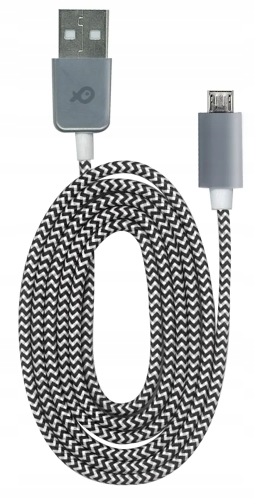 Kabel POSS Micro USB - USB z nylonowym oplotem