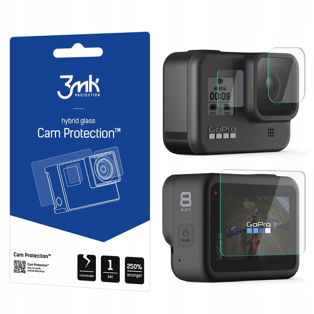 Szkło hybrydowe 3MK CamProtect GoPro HERO 8