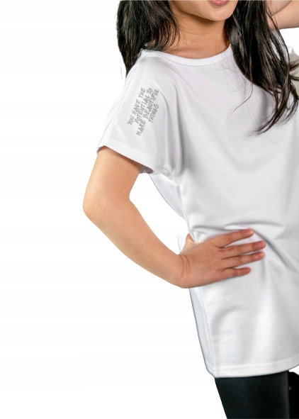 MashMnie T-shirt/Tunika Biel rozmiar 140-146