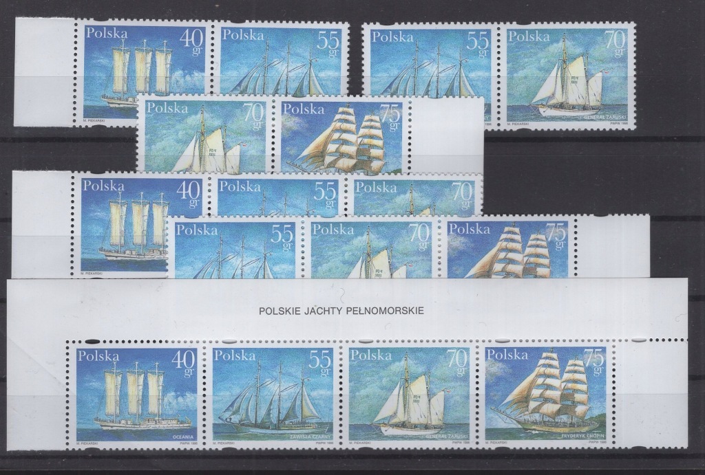JACHTY, 1996 ROK, Fi. 3429 - 3432 ** KOMBINACJE