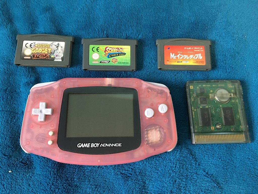 Game Boy Advance Fushia - IDEAŁ + 4 gry gameboy