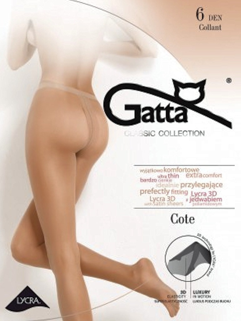 RAJSTOPY GATTA COTE 3D 6-den VISONE 3/M