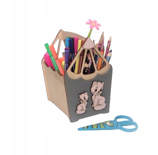 Pojemnik koszyczek na kredki, przybory