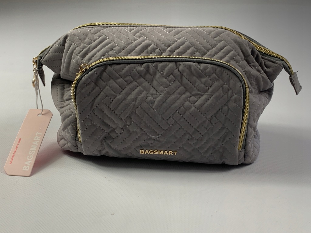 BAGSMART kosmetyczka damska beżowa pikowana r.20x20x10cm 14702243103