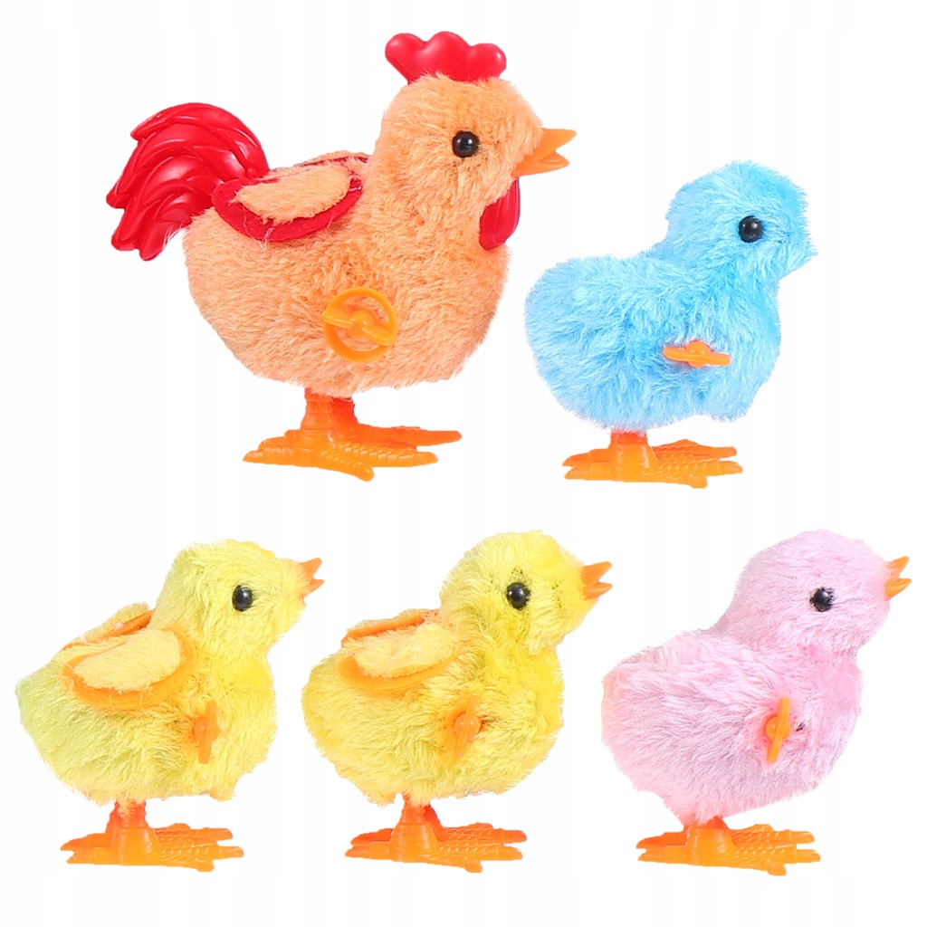 Plush Winding Chicken Kids Toys Toddler 5 Pcs