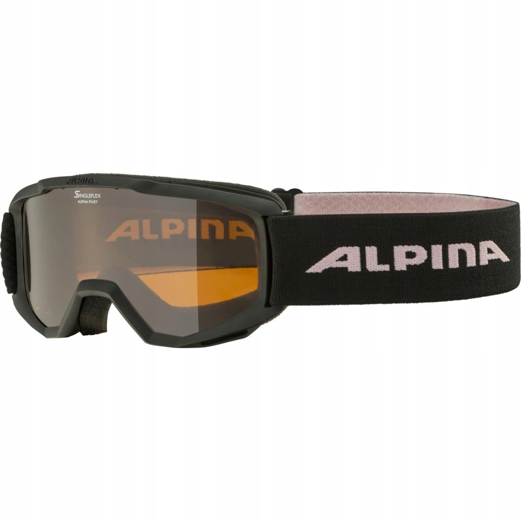 dziecięce gogle narciarskie Alpina PINEY Black Rose S2