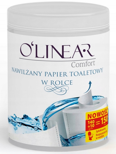 OLINEAR Comfort Nawilżany Papier Toaletowy w Rolce