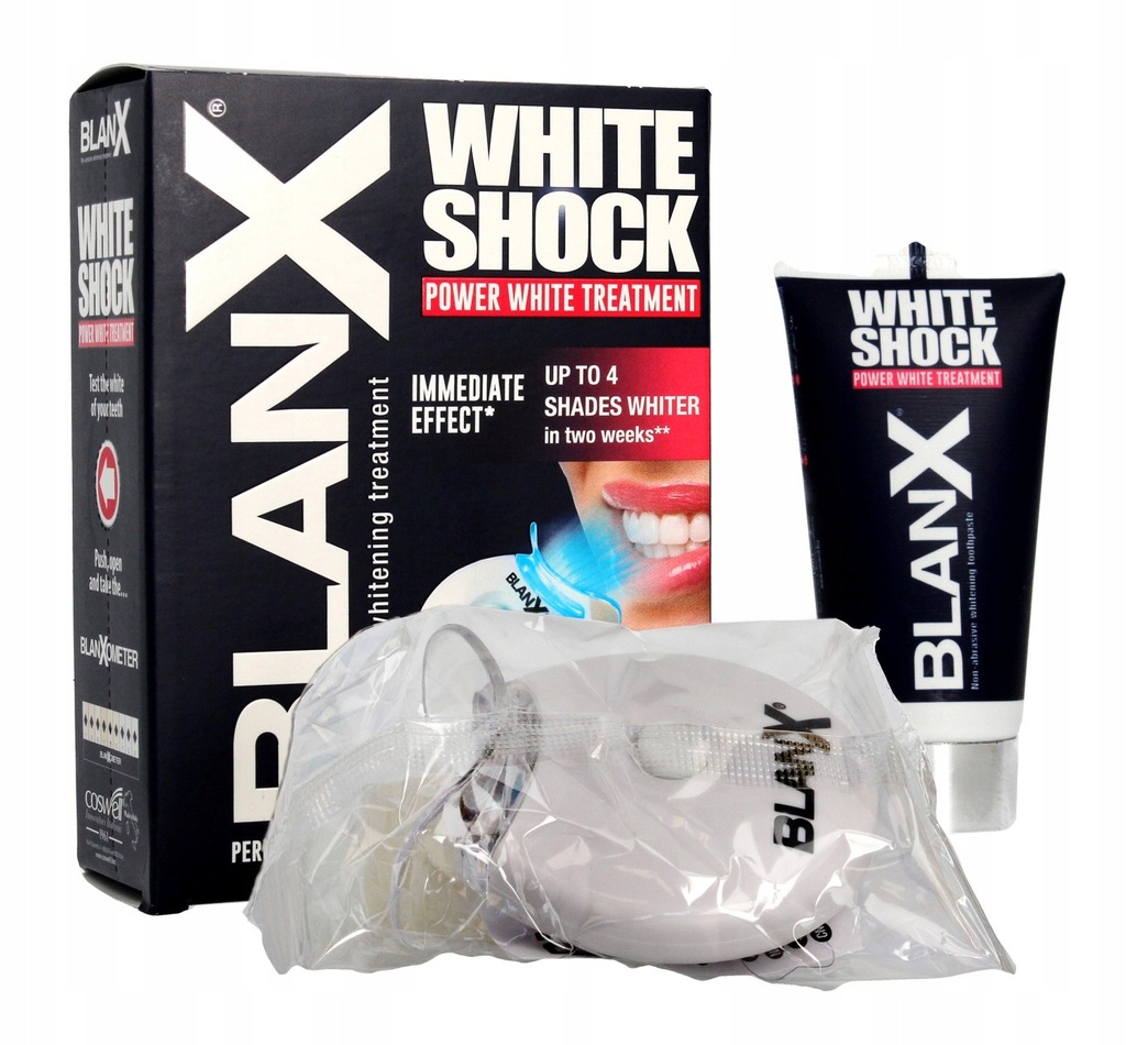 BLANX WHITE SHOCK Intensywny System Wyb.50ml+led